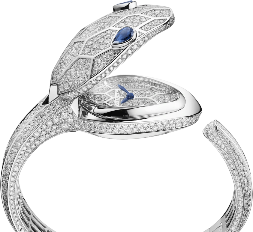 Bulgari,Serpenti 36mm,36mm,Sapphire,White Gold,Sapphire,Crystal Glass,Setting,Diamonds,Sapphire,Setting,Diamonds,Paved,102752