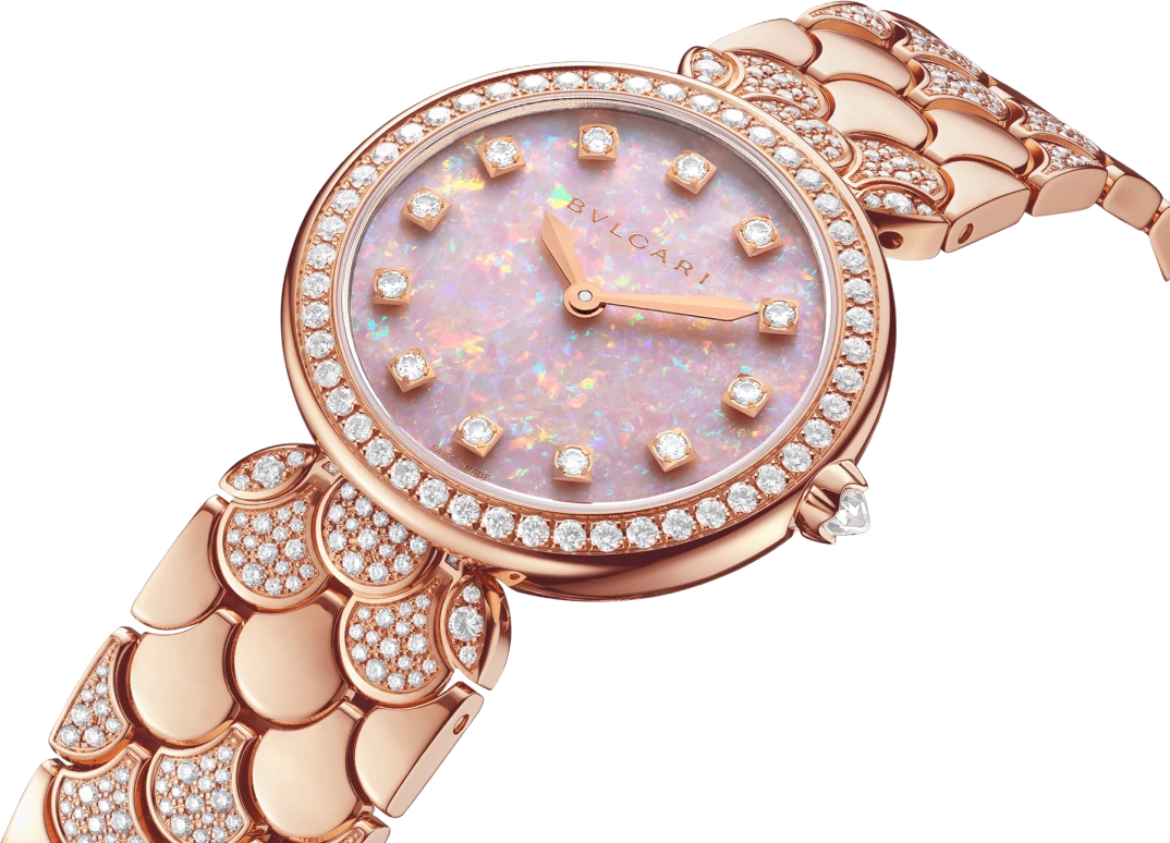 Bulgari,Divas' Dream 33mm,33mm,Rose Gold,Pink,Sapphire,Crystal Glass,103647