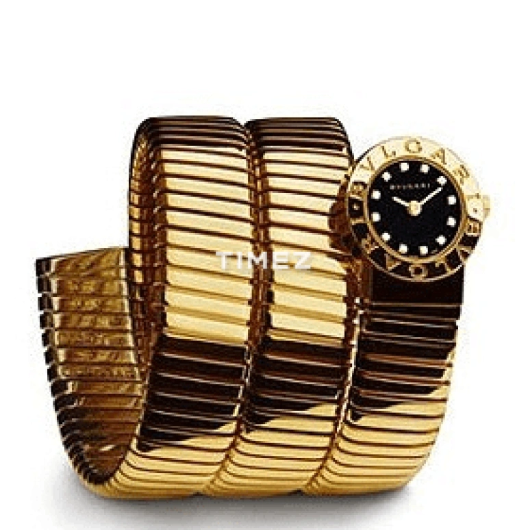 Bulgari,Serpenti 19mm,19mm,Yellow Gold,Black,Quartz,Sapphire,Crystal Glass,Round,BB191TY,BB191TY/12