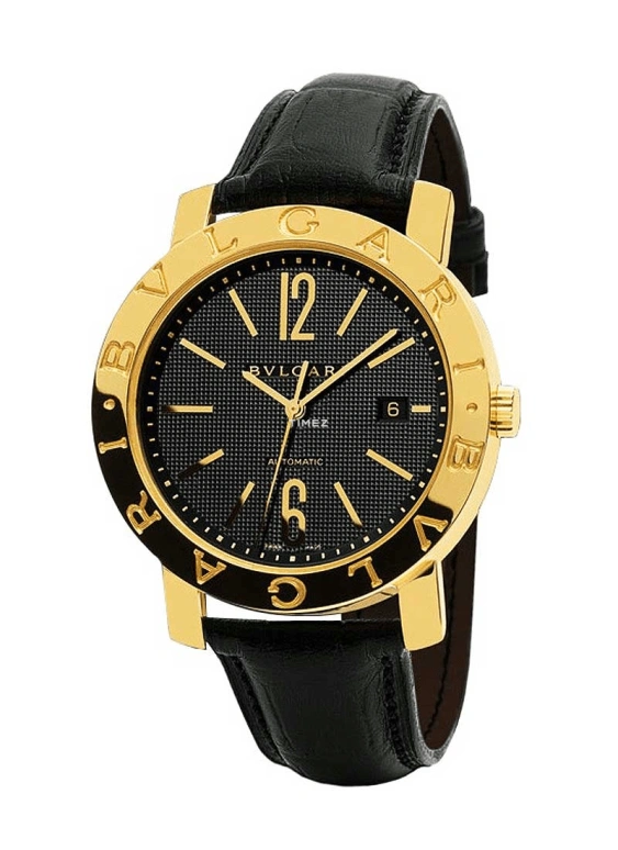 Bulgari,Bulgari Bulgari 42mm,42mm,Yellow Gold,Black,Automatic,Day,Sapphire,101405