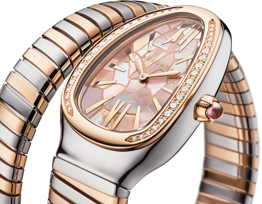 Bulgari,Serpenti 35mm,35mm,Rose Gold,Stainless Steel,Multi-Color,Quartz,Sapphire,Other,104007