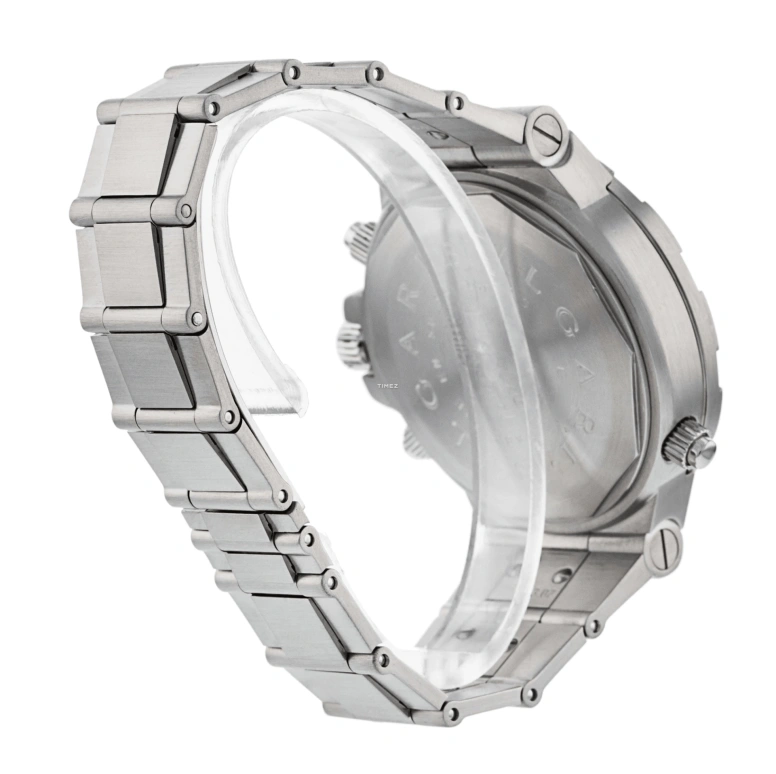 Bulgari,Diagono Professional 40mm,40mm,Stainless Steel,Silver,Grey,Automatic,Day,Dule Time,Day / Night Indication,GMT40C5SSD