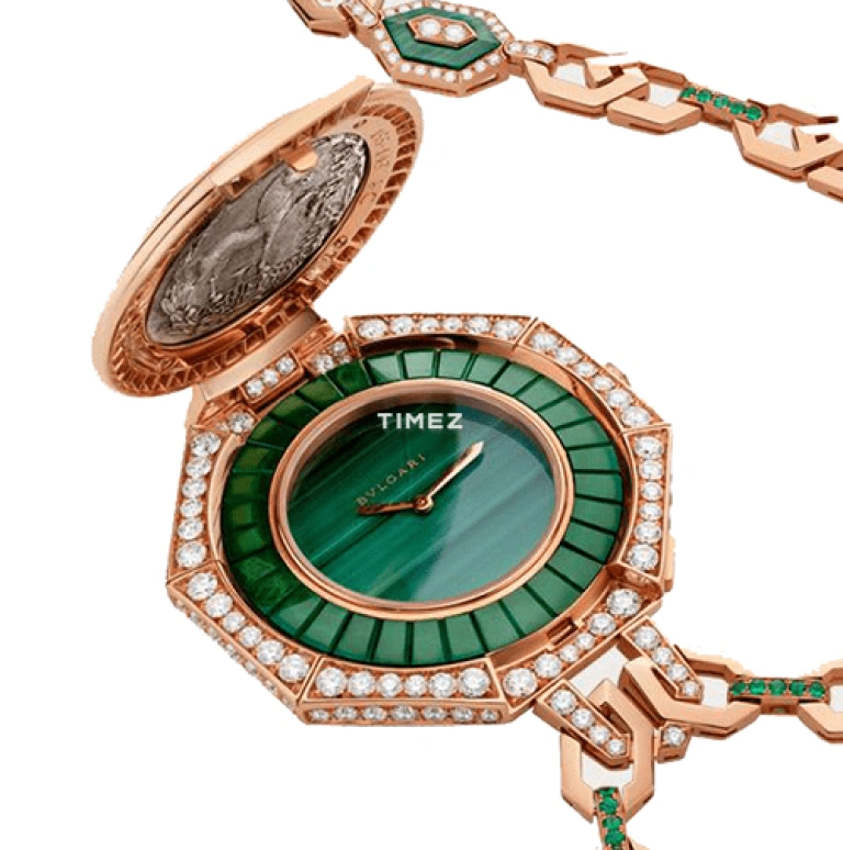 Bulgari,High Jewellery 52mm,52mm,Rose Gold,Green,Quartz,Sapphire,Octagon,102847