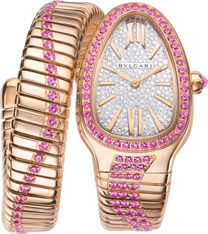 Bulgari,Serpenti 35mm,35mm,Rose Gold,Silver,Quartz,Sapphire,Other,104272