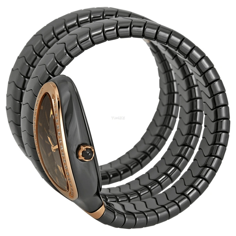 Bulgari,Serpenti 35mm,35mm,Rose Gold,Ceramic,Black,Quartz,Other,Black,Rose Gold,102885