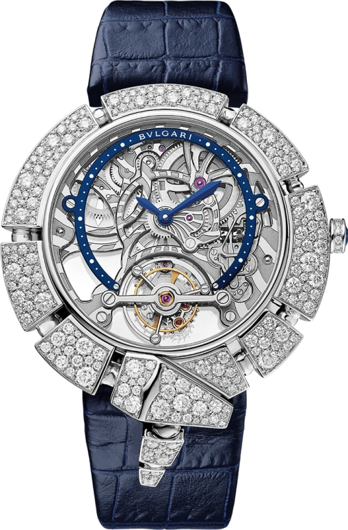 Bulgari,Serpenti 41mm,41mm,White Gold,Handwound,In-house Caliber,Sapphire,Crystal Glass,102541
