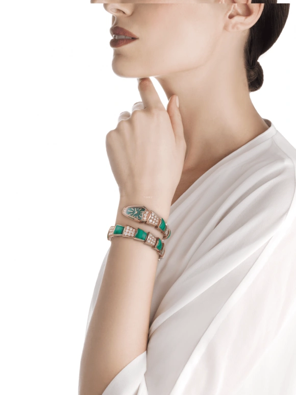 Bulgari,Serpenti 26mm,26mm,Rose Gold,Green,Quartz,26280hours,In-house Caliber,102678