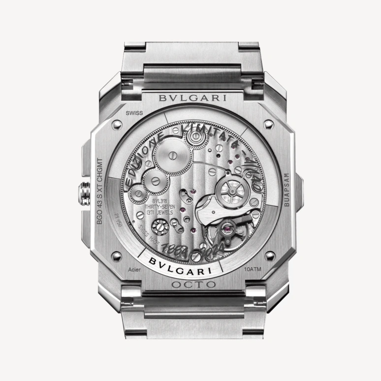Bulgari,Octo 43mm,43mm,Stainless Steel,Silver,White,Automatic,Chronograph,Dule Time,104192