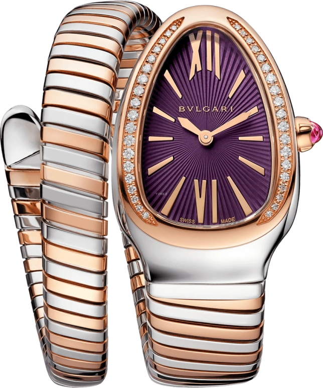 Bulgari,Serpenti 35mm,35mm,Stainless Steel,Purple,Quartz,26280hours,In-house Caliber,102493