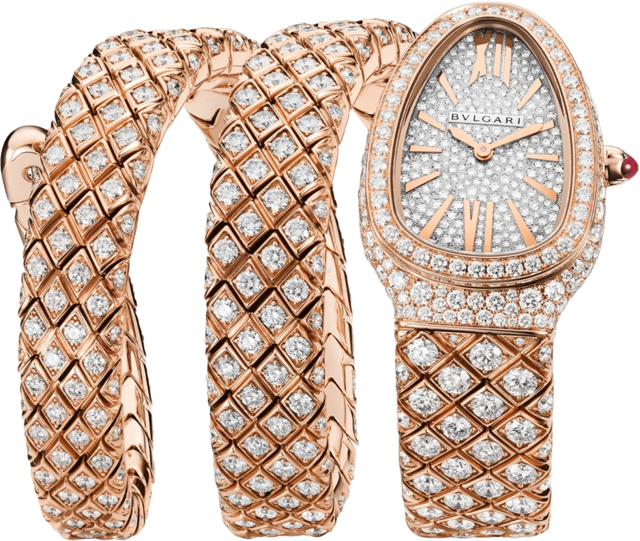 Bulgari,Serpenti 35mm,35mm,Rose Gold,White,Quartz,Other,Rose,103616