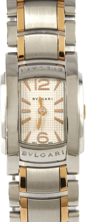 Bulgari,Assioma D 26mm,26mm,Stainless Steel,Rose Gold,Silver,Grey,Quartz,Sapphire,Crystal Glass,Square,AA26C6SPGS