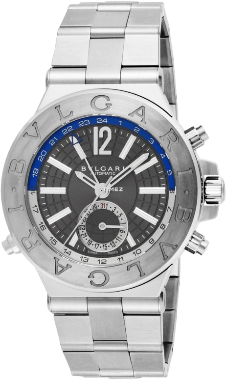 Bulgari,Diagono 40mm,40mm,Stainless Steel,Sapphire,Crystal Glass,Closed,DG40C14SSDGMT