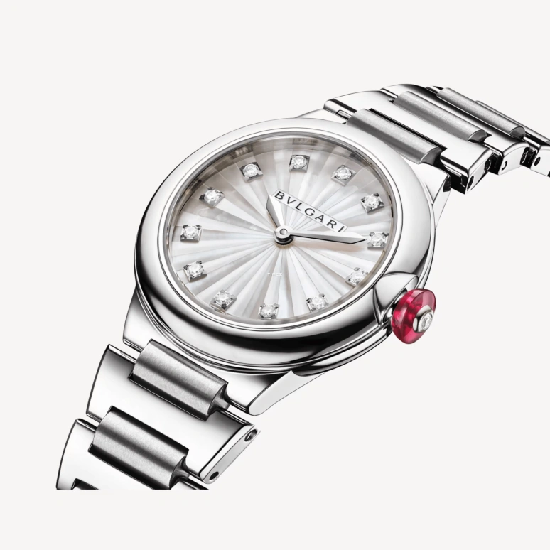 Bulgari,Lvcea 28mm,28mm,Stainless Steel,Silver White,Quartz,Sapphire,Crystal Glass,Round,103877