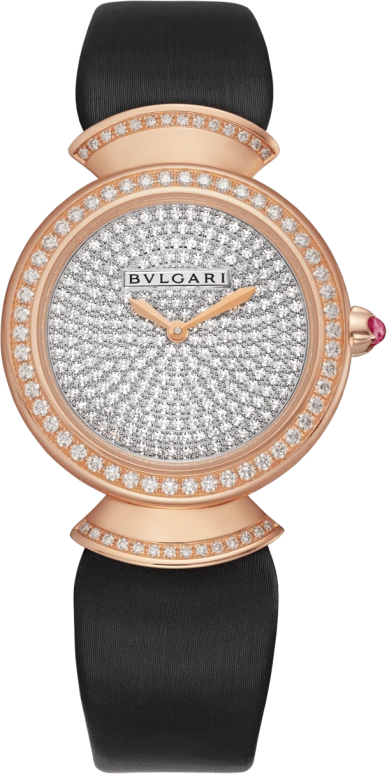 Bulgari,Divas' Dream 30mm,30mm,Rose Gold,Sapphire,Crystal Glass,Setting,Diamonds,102432