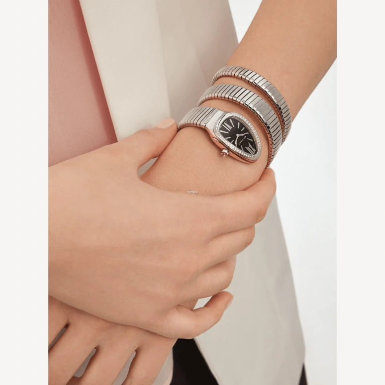 Bulgari,Serpenti 35mm,35mm,Stainless Steel,Black,Quartz,Sapphire,Crystal Glass,Other,103818