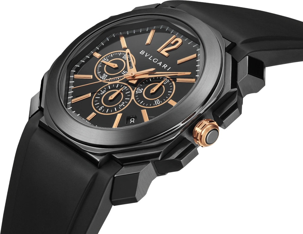 Bulgari,Octo 41mm,41mm,Stainless Steel,Black,Automatic,50hours,In-house Caliber,102630