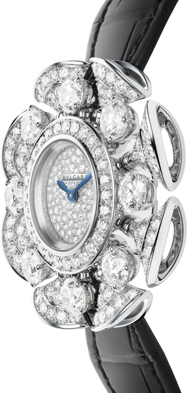 Bulgari,Divas' Dream 33mm,33mm,White Gold,Sapphire,Crystal Glass,Setting,Diamonds,Paved,Closed,103474