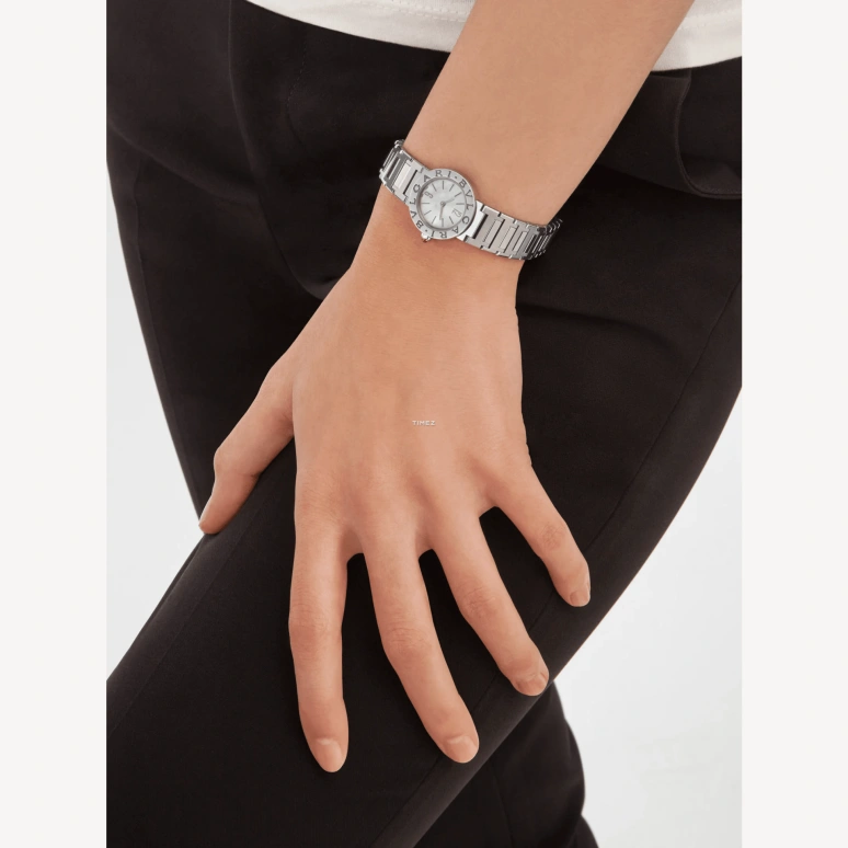 Bulgari,Bulgari Bulgari 23mm,23mm,Stainless Steel,Silver,White,Quartz,Sapphire,Crystal Glass,Round,103695