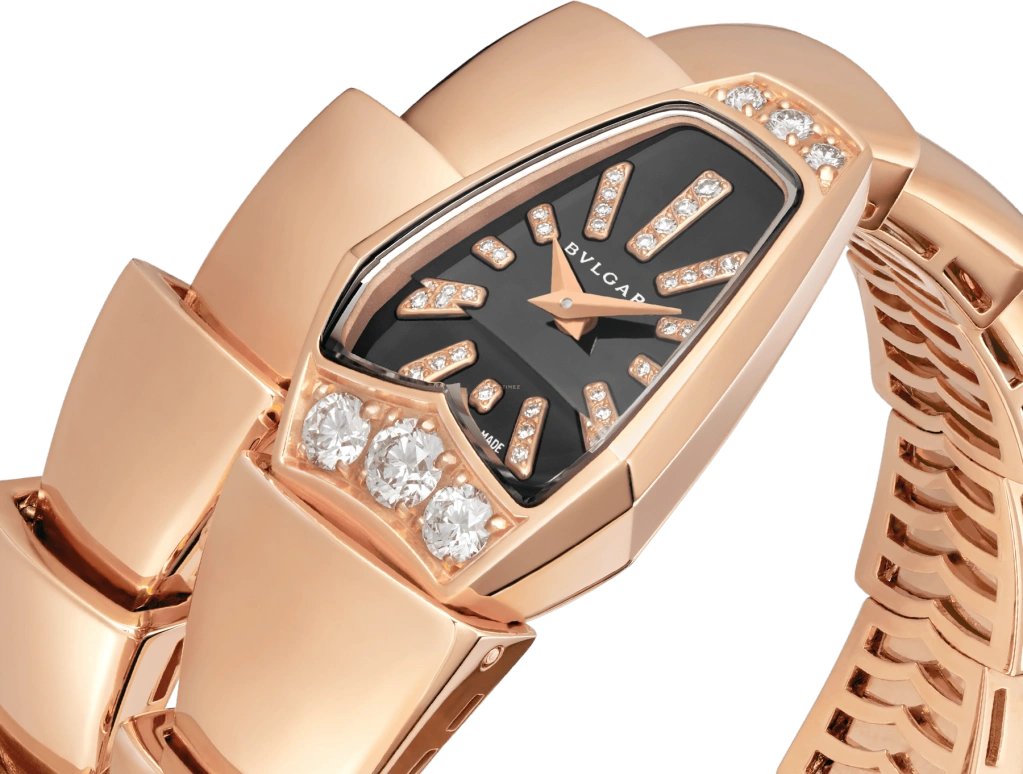 Bulgari,Serpenti 26mm,26mm,Rose Gold,Black,Quartz,26280hours,In-house Caliber,101788