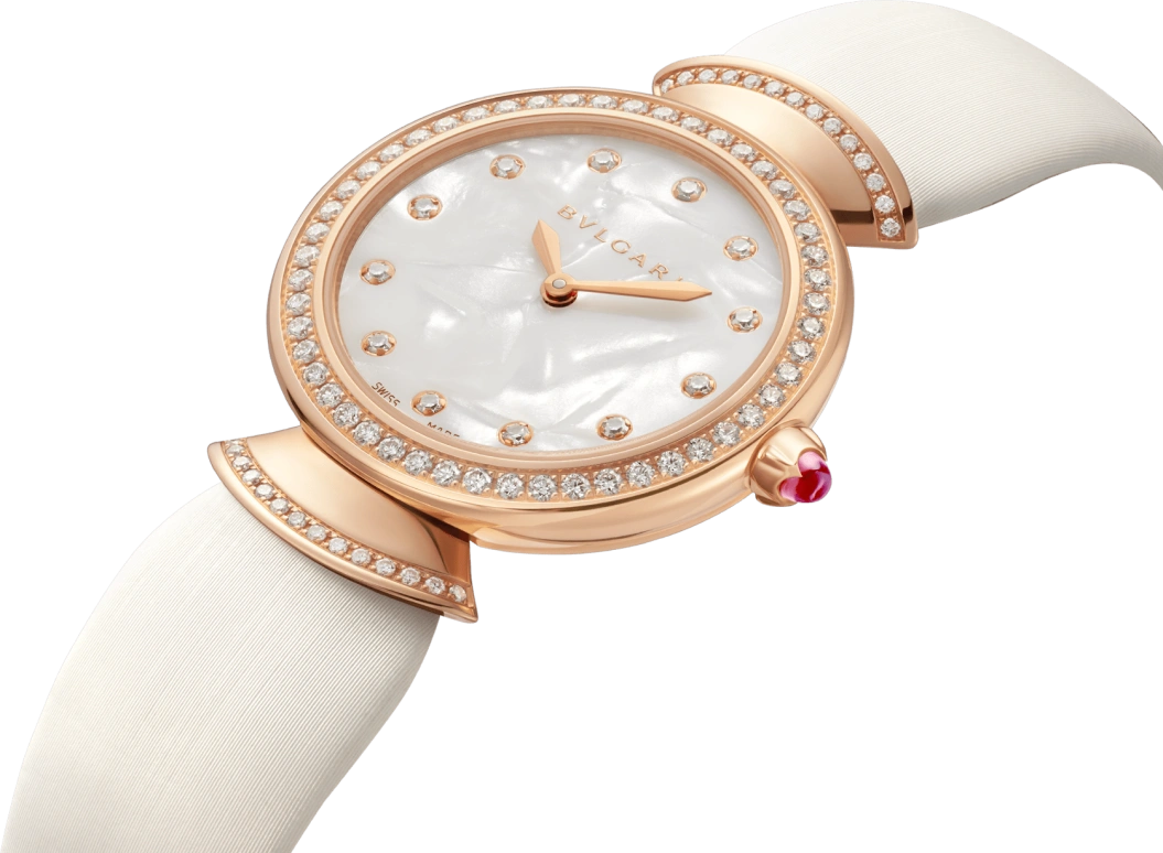 Bulgari,Divas' Dream 30mm,30mm,Rose Gold,Natural,White,Sapphire,Crystal Glass,Setting,Diamonds,102433