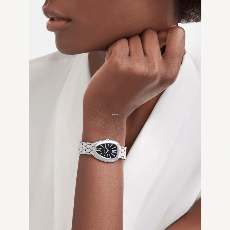 Bulgari,Serpenti Seduttori 33mm,33mm,Stainless Steel,Black,Quartz,Sapphire,Crystal Glass,Other,103952