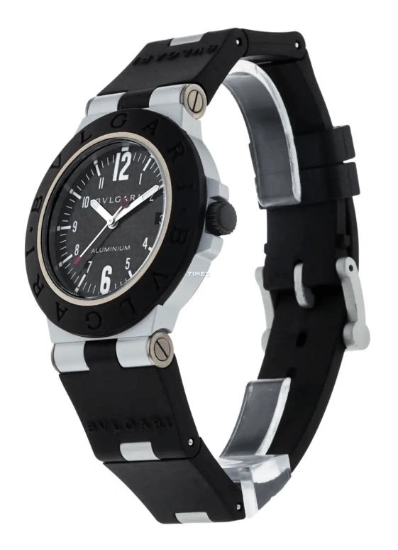 Bulgari,Diagono 38mm,38mm,Carbon,Black,Grey,Automatic,Day,Sapphire,Crystal Glass,AL38BTAVD,AL38BTAVD/SLN
