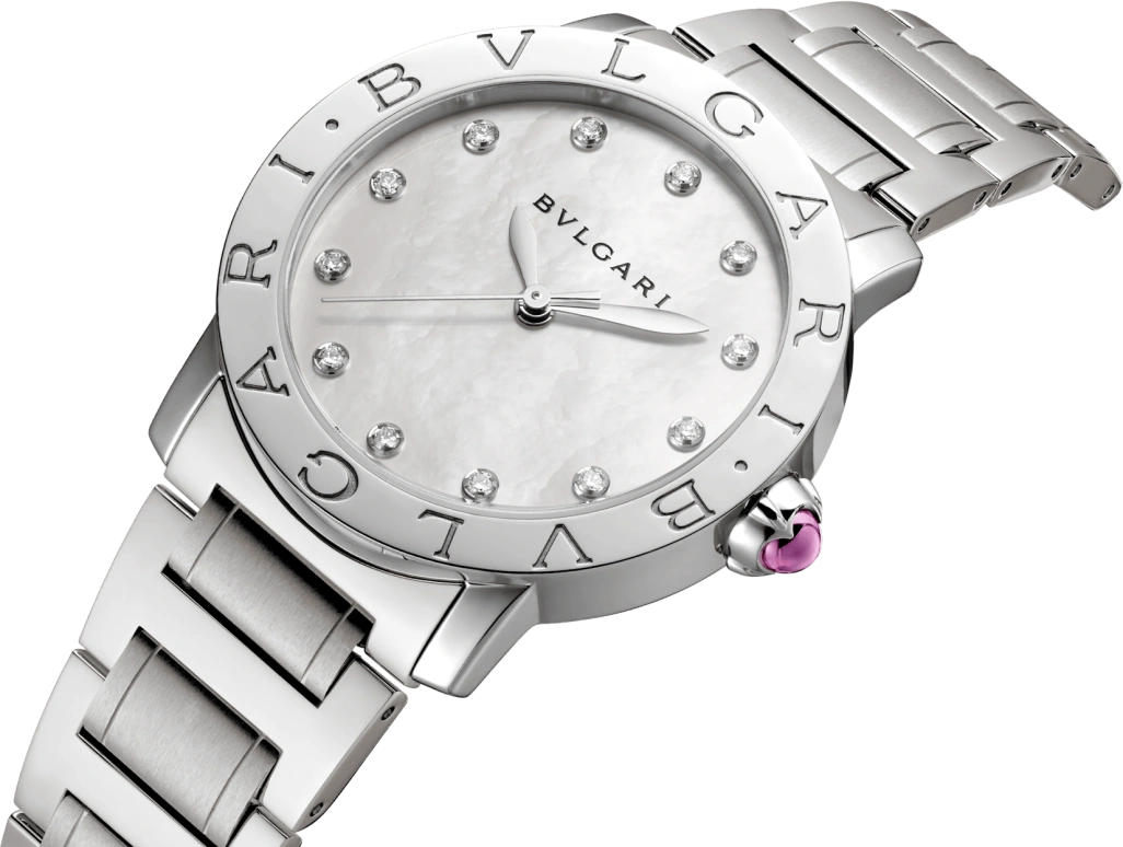 Bulgari,Bulgari Bulgari 33mm,33mm,Stainless Steel,White,Automatic,42hours,In-house Caliber,101888