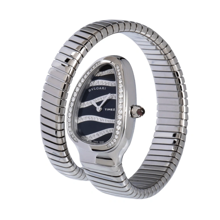 Bulgari,Serpenti 35mm,35mm,Stainless Steel,Black,Quartz,Sapphire,Other,102440