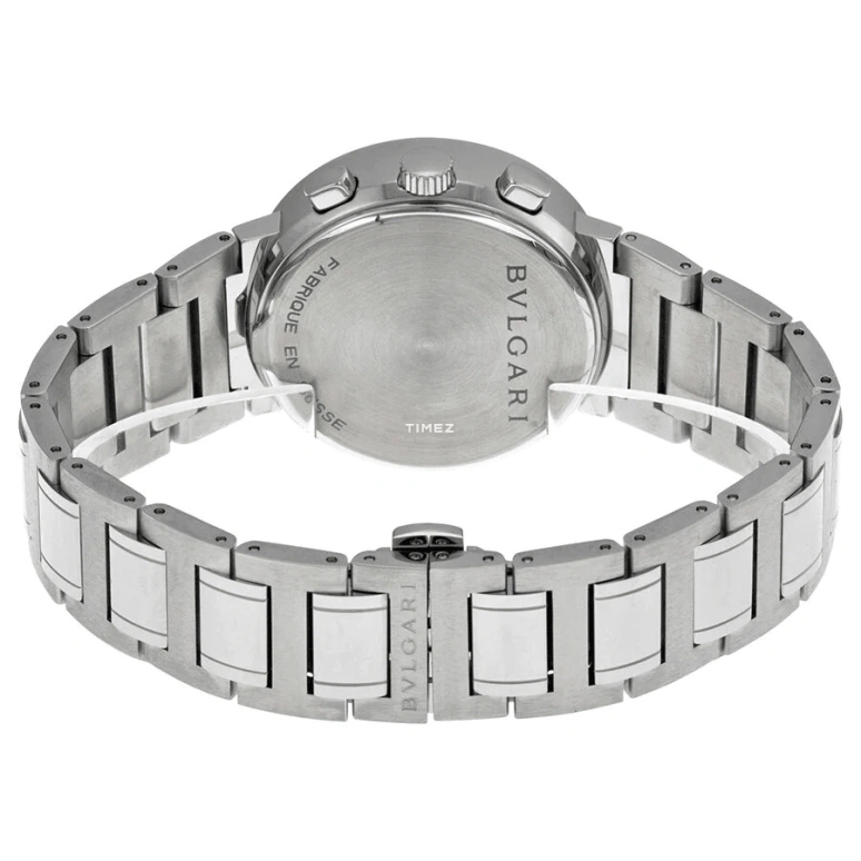 Bulgari,Bulgari Bulgari 38mm,38mm,Stainless Steel,White,Automatic,Chronograph,Day,BB38WSSDCH,BB38WSSDCH/N