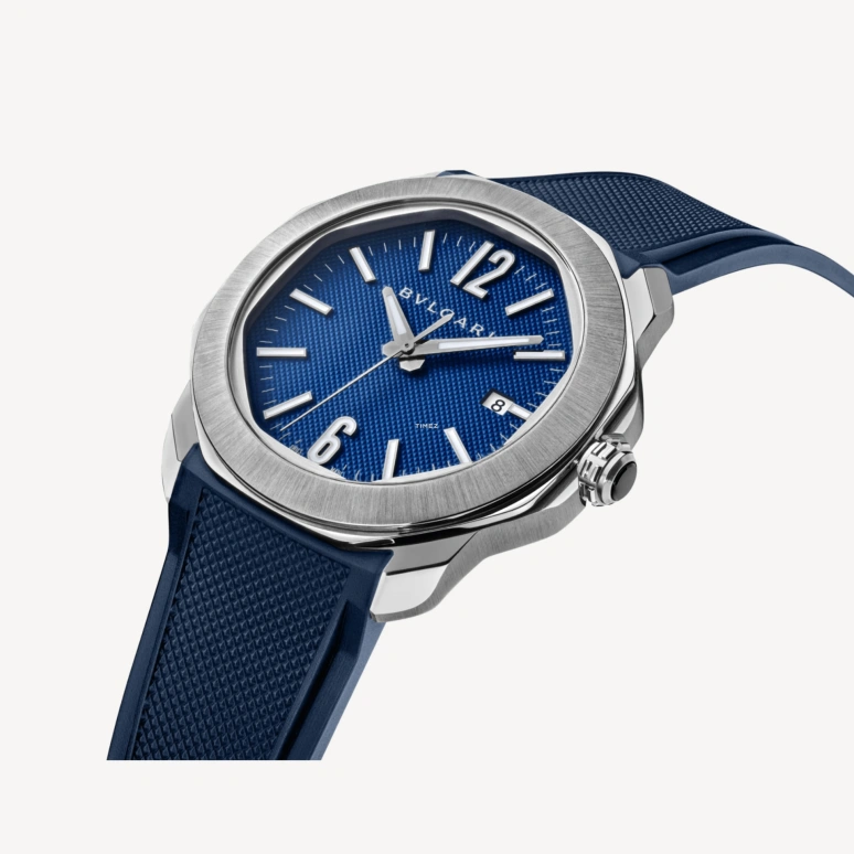 Bulgari,Octo 41mm,41mm,Stainless Steel,Blue,Automatic,Day,Round,103739