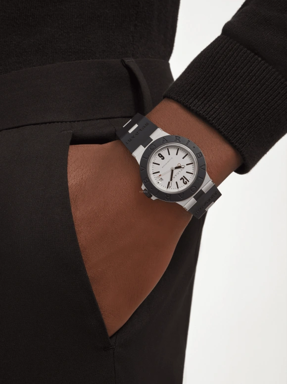 Bulgari,Bulgari Bulgari 40mm,40mm,Aluminium,White,Automatic,42hours,In-house Caliber,103382