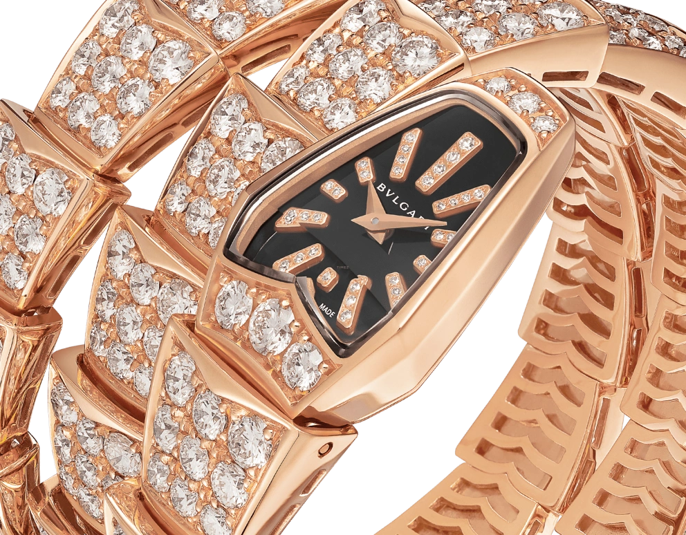 Bulgari,Serpenti 26mm,26mm,Rose Gold,Black,Quartz,26280hours,In-house Caliber,101789