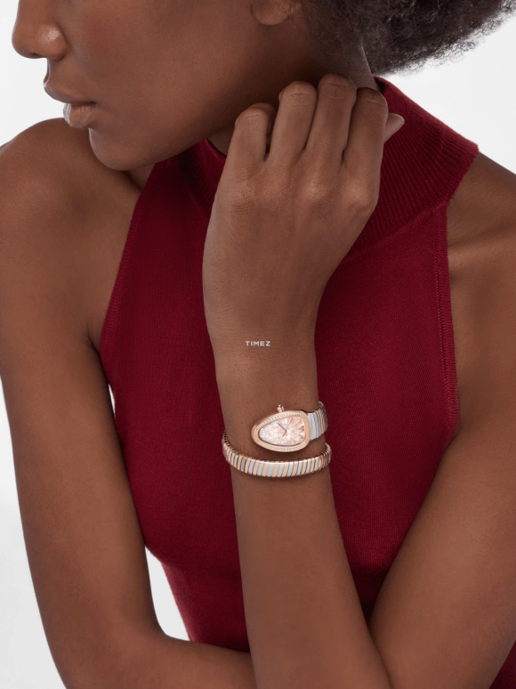 Bulgari,Serpenti 35mm,35mm,Rose Gold,Stainless Steel,Multi-Color,Quartz,Sapphire,Other,104007