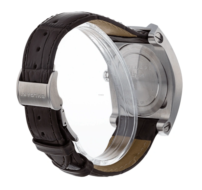 Bulgari,Ergon 40mm,40mm,Stainless Steel,White,Automatic,Day,Sapphire,Crystal Glass,EG40C6SLD