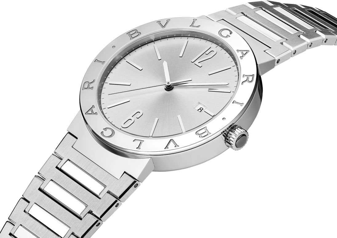 Bulgari,Bulgari Bulgari 41mm,41mm,Stainless Steel,Silver,42hours,In-house Caliber,Sapphire,Crystal Glass,103652