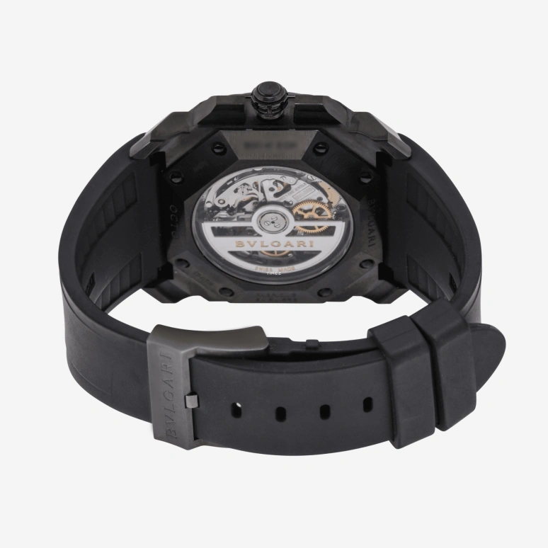 Bulgari,Octo 41.50mm,41.50mm,Stainless Steel,Black,Automatic,Chronograph,Day,103027