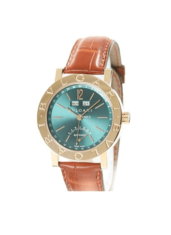 Bulgari,Bulgari Bulgari 38mm,38mm,Yellow Gold,Blue,Automatic,Month,Date,Day,Power Reserve Indicator,Sapphire,Crystal Glass,Round,BB38GLSR,BB38GLSR/C4