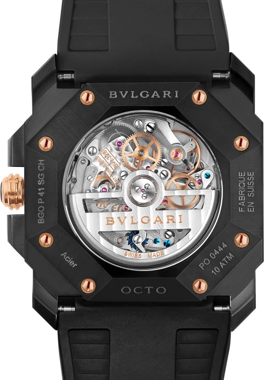 Bulgari,Octo 41mm,41mm,Stainless Steel,Black,Automatic,50hours,In-house Caliber,102630