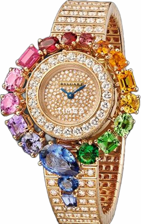 Bulgari,Serpenti 33mm,33mm,Sapphire,Yellow Gold,Rose Gold,Quartz,Sapphire,Crystal Glass,Round,103270