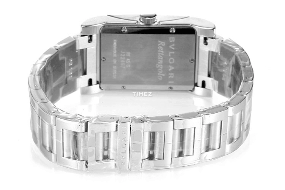 Bulgari,Rettangolo 26x45mm,26x45mm,Stainless Steel,Black,Automatic,Day,Sapphire,Crystal Glass,RT45BRSSD