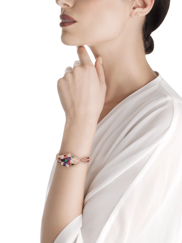 Bulgari,Serpenti 36mm,36mm,Rose Gold,Sapphire,Crystal Glass,Rose Gold,Violet,Orchid,Setting,Diamonds,Emerald,Tourmaline,102823