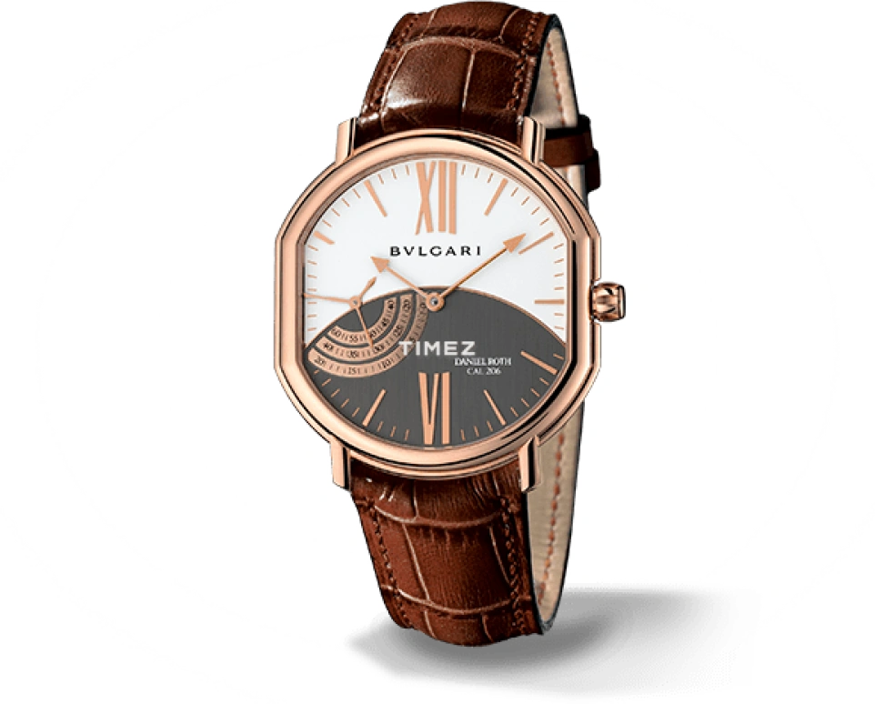 Bulgari,Daniel Roth 44mm,44mm,Rose Gold,White,Sapphire,Crystal Glass,101842