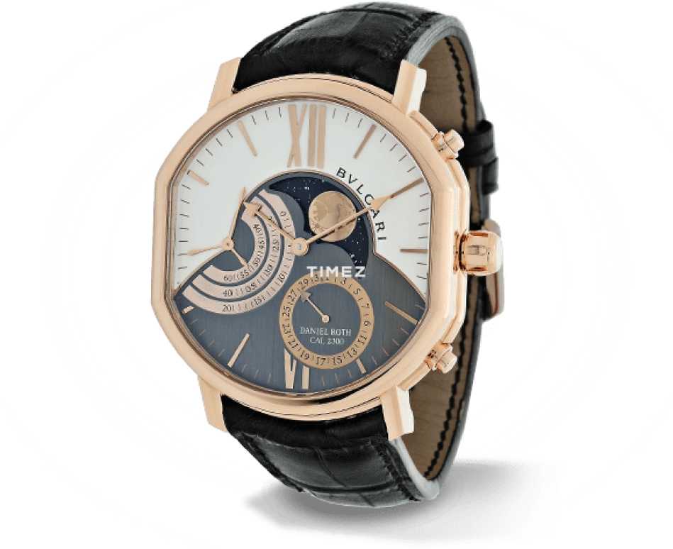 Bulgari,Daniel Roth 46mm,46mm,Rose Gold,White,Handwound,40hours,In-house Caliber,101845