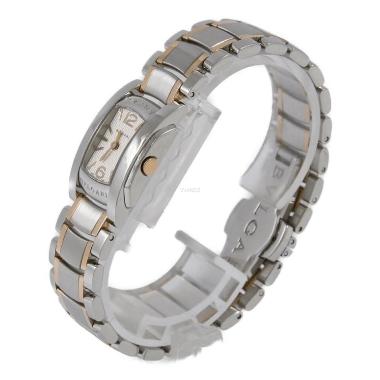 Bulgari,Assioma D 26mm,26mm,Stainless Steel,Rose Gold,Silver,Grey,Quartz,Sapphire,Crystal Glass,Square,AA26C6SPGS