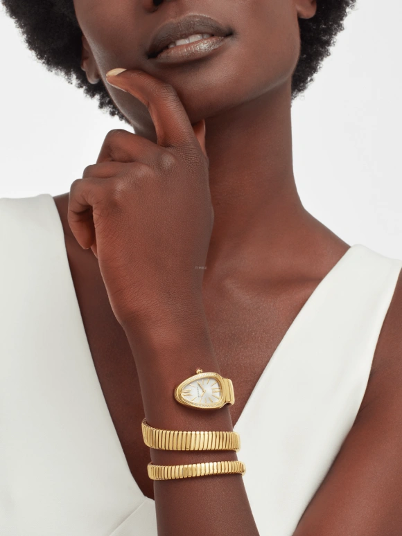 Bulgari,Serpenti 35mm,35mm,Yellow Gold,Silver,Quartz,26280hours,In-house Caliber,101923