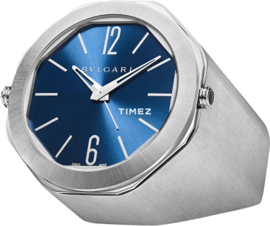 Bulgari,Octo 133mm,133mm,Stainless Steel,Blue,Quartz,Alarm,Octagon,103718
