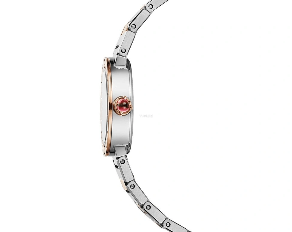 Bulgari,Bulgari Bulgari 23mm,23mm,Stainless Steel,Rose Gold,White,Automatic,Sapphire,Crystal Glass,Round,102970