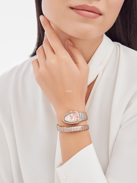 Bulgari,Serpenti 35mm,35mm,Rose Gold,Stainless Steel,Multi-Color,Quartz,Sapphire,Other,104007