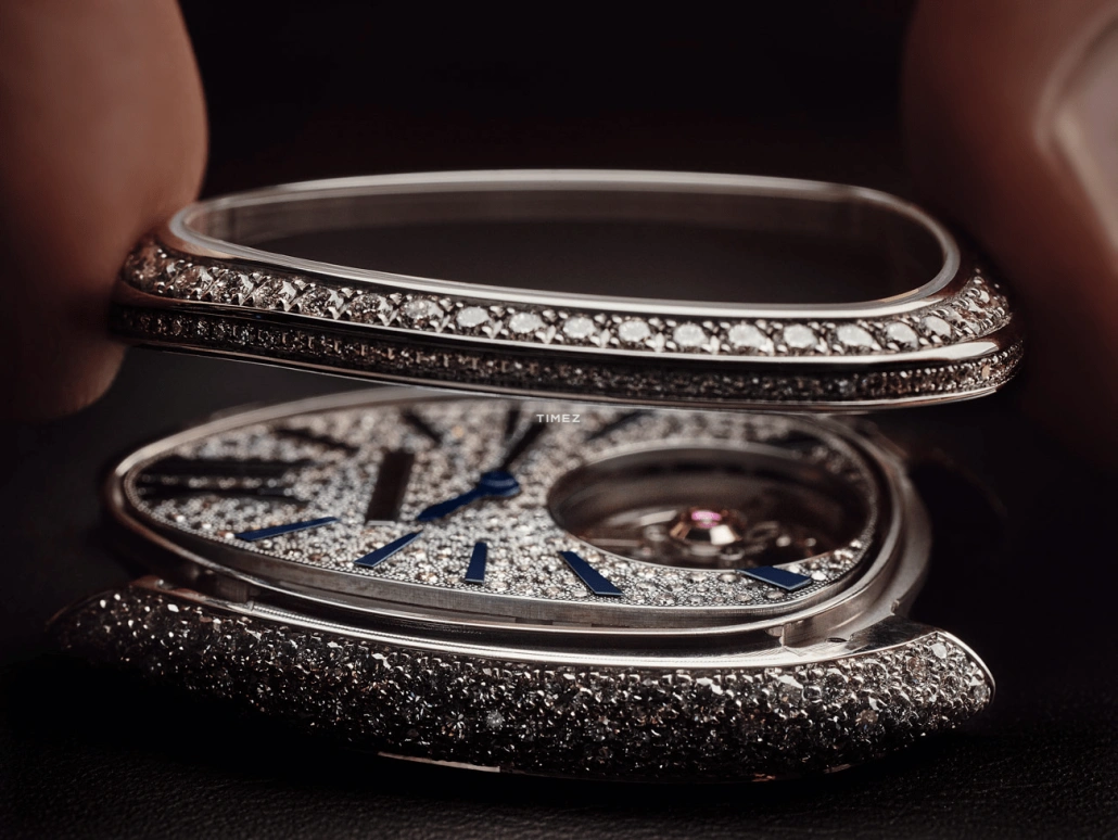 Bulgari,Serpenti 34mm,34mm,White Gold,Silver White,Automatic,Tourbillon,40hours,103262