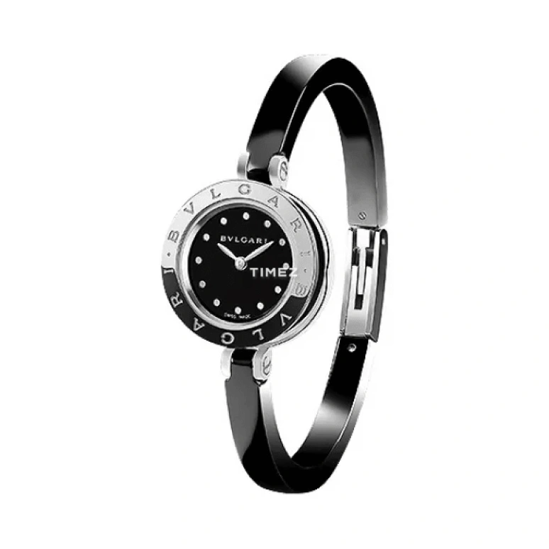 Bulgari,Other 23mm,23mm,Stainless Steel,Black,Quartz,Sapphire,Round,102177